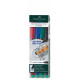 Перманентный маркер Faber-Castell Multimark М 1,0мм, 4 цвета/комплект