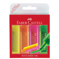 Teksta marķieru komplekts Faber-Castell Superfluorescent 1-5mm, nošķelts, 4 krāsas