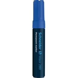 Перманентный маркер Schneider 280 4-12мм со скошенным наконечником, синий