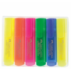 Комплект текстовых маркеров Faber-Castell, флуоресцентные, 6 цветов
