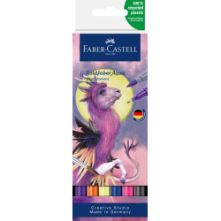 Akvareļu marķieri Faber-Castell Goldfaber Aqua, divpusēji, 6 krāsas, Fantasy