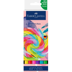 Akvareļu marķieri Faber-Castell Goldfaber Aqua, divpusēji, 6 krāsas, Candy Shop