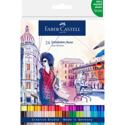 Akvareļu marķieri Faber-Castell Gofa Aqua 24 krāsas