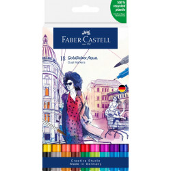 Akvarellimarker Faber-Castell Gofa Aqua 18-värvi