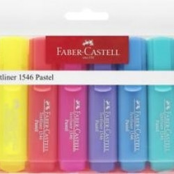 Teksta marķieru komplekts Faber-Castell pastel 1-5mm, nošķelts, 8 krāsas