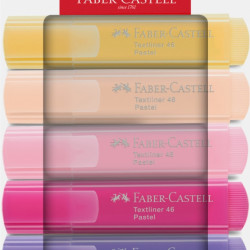 Teksta marķieru komplekts Faber-Castell 46 Pastel, nošķelts, 6 krāsas