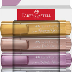 Teksta marķieru komplekts Faber-Castell 46 Metallic, 1-5mm, nošķelts, 4 krāsas