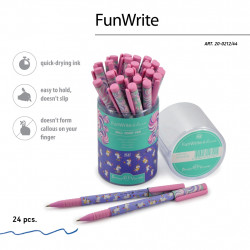 Ручка FunWrite. единороги-спортсмены шариковая 0.5 мм, синяя