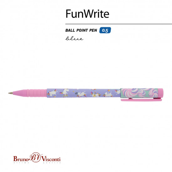 Lodīšu pildspalva Bruno Visconti FunWrite Sports 0.5mm, zila
