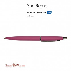 *Lodīšu pildspalva HobbyTime San Remo, bordo korpuss, automātiska, 1mm, zila