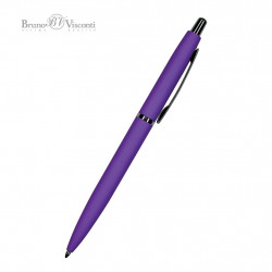 *Lodīšu pildspalva HobbyTime San Remo, violets korpuss, automātiska, 1mm, zila