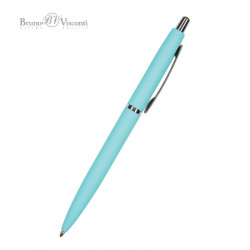 *Lodīšu pildspalva HobbyTime San Remo, gaiši zils korpuss, automātiska, 1mm, zila