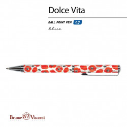 Lodīšu pildspalva HobbyTime Dolce Vita Magones, pagriežama, 1mm, zila