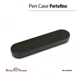 Ручка Portofino в металлическом футляре, 1,0 мм, синяя (корпус черный, футляр черный)