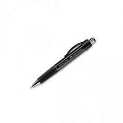Lodīšu pildspalva Faber-Castell Grip Plus M metāliski melna (P)