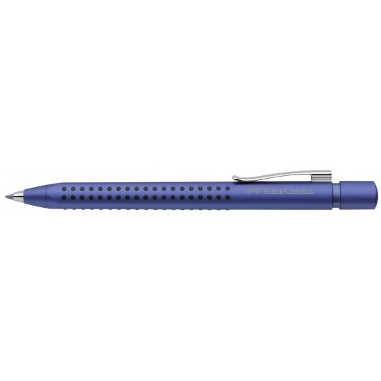 *Lodīšu pildspalva Faber-Castell Grip 2011 XB metāliski zila