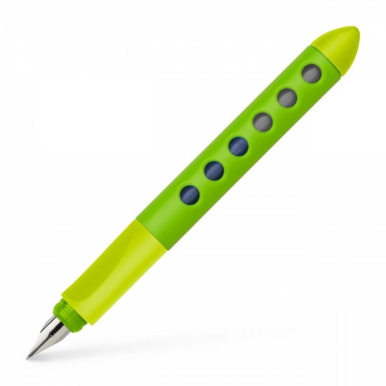 Tintes pildspalva Faber-Castell Scribolino, piemērota kreiļiem, zaļš korpuss