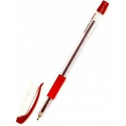 *Lodīšu pildspalva Cello Slimo Grip, 0.6mm, sarkana