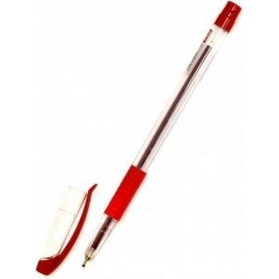 Lodīšu pildspalva Cello Slimo Grip, 0.6mm, sarkana