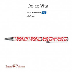 *Lodīšu pildspalva Bruno Visconti Dolce Vita ar sirsniņam, 0,7mm, zila