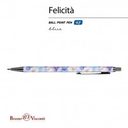 Lodīšu pildspalva Bruno Visconti Filicita Flowers, 0.7mm,  zila