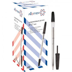 Lodīšu pildspalva Attomex 0.7mm, melna