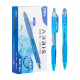 Gēla pildspalva Deli G08, 0.5mm, automātiska, zila