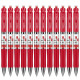 Gēla pildspalva Deli S01, 0.5mm, automātiska, sarkana