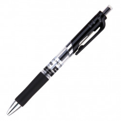 Ручка гелевая Deli EQ10420 авт. 0.5мм резиновая манжета прозрачный черные чернила