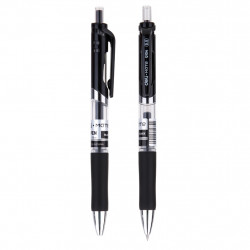 Ручка гелевая Deli EQ10420 авт. 0.5мм резиновая манжета прозрачный черные чернила