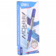 Ручка шариковая Deli ARROW (EQ01630) 0.7мм резин. манжета прозрачный/синий синие чернила