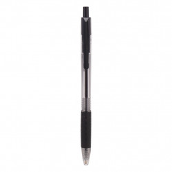 Ручка шариковая Deli ARROW (EQ01920) авт. 0.7мм резин. манжета прозрачный/черный черные чернила
