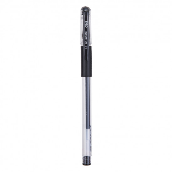 Gēla pildspalva Deli 6600, 0.5mm, melna