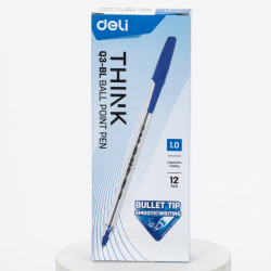 Lodīšu pildspalva Deli Q3, 1mm, zila