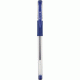 Ручка гелевая "Attomex" d=0,5 мм, прозрачный корпус с металлическим наконечником и каучуковым держателем, сменный стержень, индивидуальная маркировка, синяя
