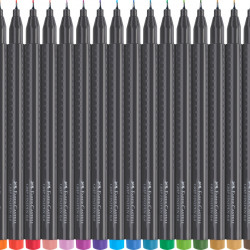 Flomāstertipa pildspalvu komplekts Faber-Castell Finepen Grip 0.4mm, 20 krāsas