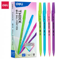 Lodīšu pildspalva Deli Think Q1-C, 0.7mm, zila