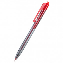 Lodīšu pildspalva Deli Q01340, 0.7mm, automātiska, sarkana