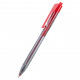 Ручка шариковая Deli EQ01340 Arrow авт. 0.7мм прозрачный/красный красные чернила