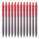 Ручка шариковая Deli EQ01340 Arrow авт. 0.7мм прозрачный/красный красные чернила