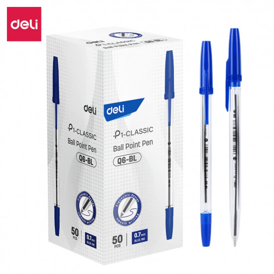 Lodīšu pildspalva Deli P1-Classic 0.7mm, zila