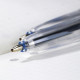 Ручка шар. Deli P1-Classic корп.прозрачный d=0.7мм синяя EQ6-BL