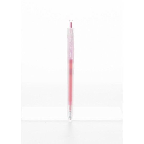 Gēla pildspalva Deli Delight 0,5mm, automātiska, rozā