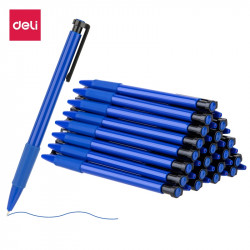 Lodīšu pildspalva Deli 6546S, 0.7mm, automātiska, zila