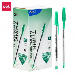 Lodīšu pildspalva Deli Think Q4, 1.0mm, zaļa