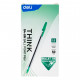 Lodīšu pildspalva Deli Think Q4, 1.0mm, zaļa