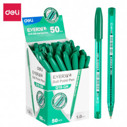 Lodīšu pildspalva Deli Q19 1.0mm, zaļa