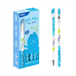 Gēla pildspalva Deli G81-BL, Cat 0,5mm, zila