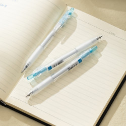 Gēla pildspalva Deli G057, 0,5mm, automātiskā, zila