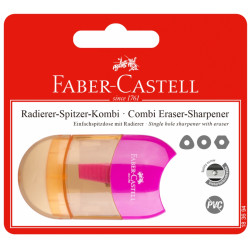 Pliiatsiteritaja Faber-Castell Sleeve, kogujaga, 1-ava, kustukummiga, blistris, roosa